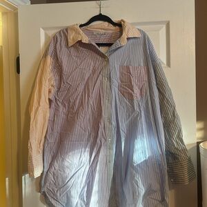 Ricki's Pastel Striped Button Down Shirt